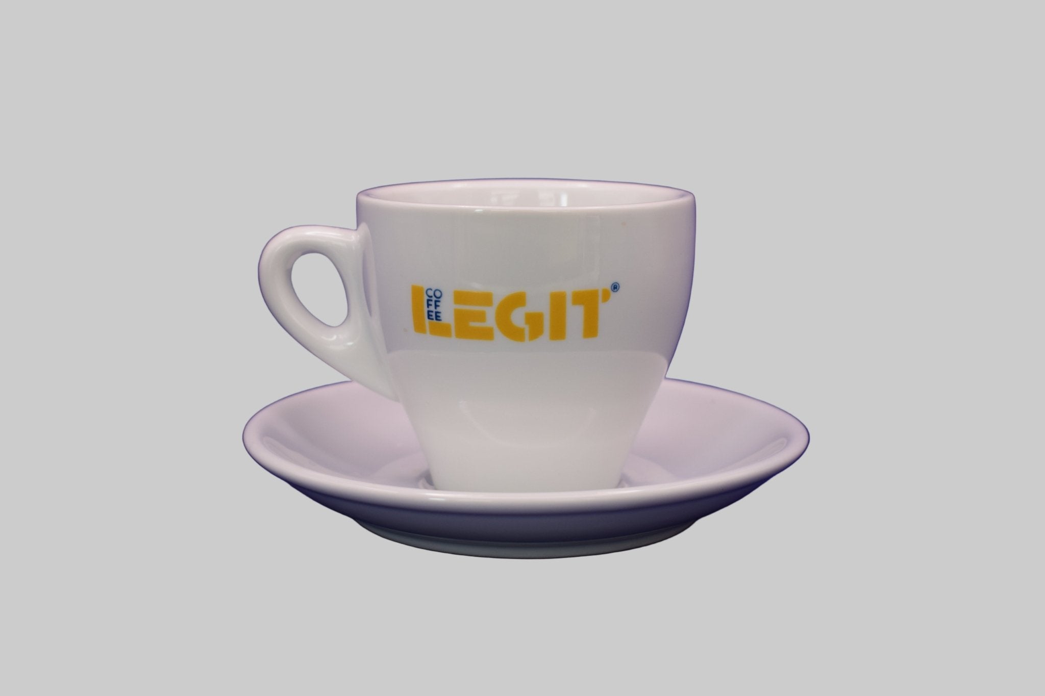 Φλιτζάνι μονό cappuccino/americano/διπλός ελληνικός λευκό με πιατάκι | LEGIT - Καφεκοπτεία Λουμίδη