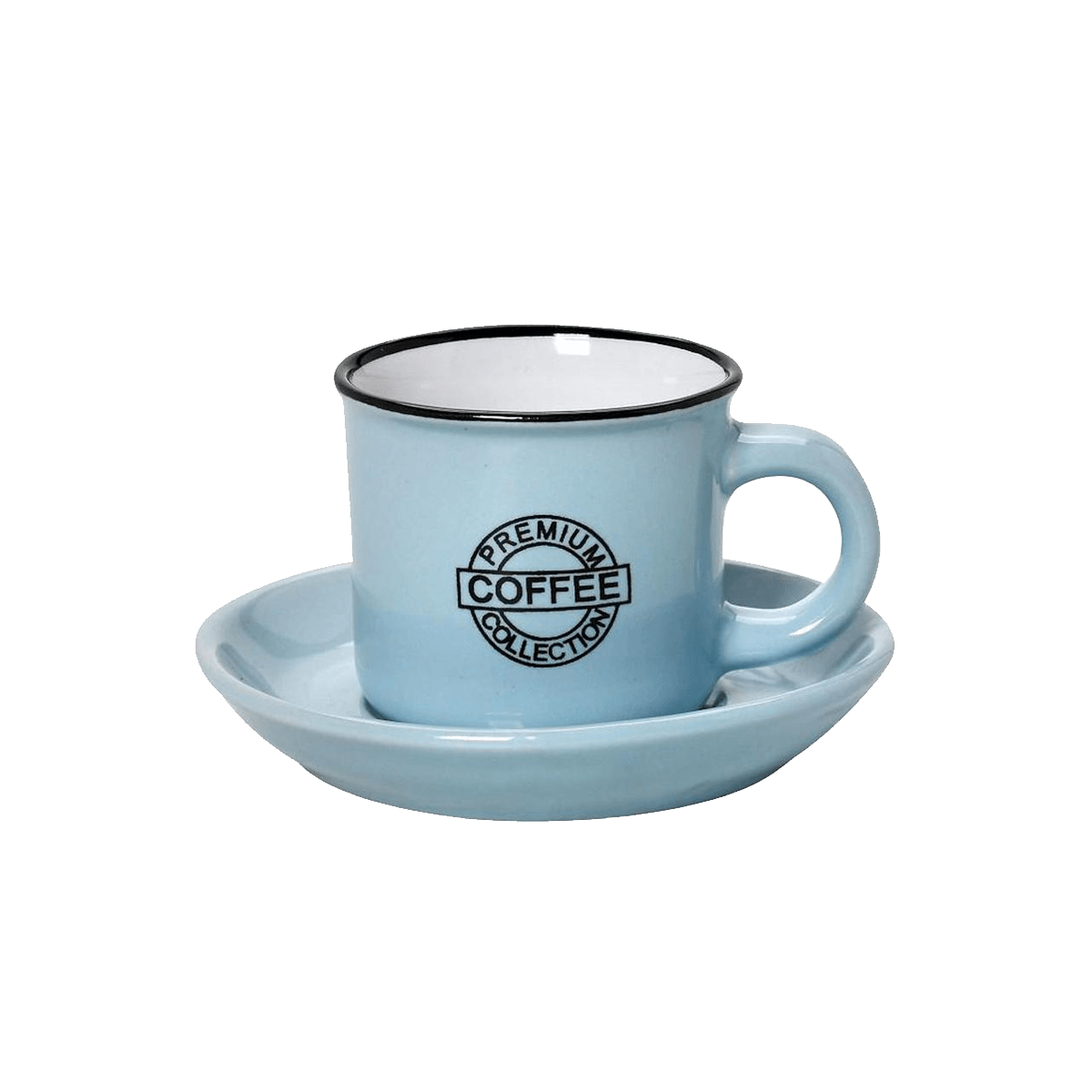 Coffee Φλιτζάνι και Πιατάκι Cappuccino Γαλάζιο | 300ml - Καφεκοπτεία Λουμίδη
