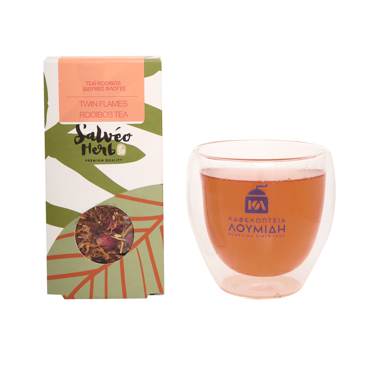 Rooibos Τσάι “Δίδυμες Φλόγες” | 75γρ - Καφεκοπτεία Λουμίδη
